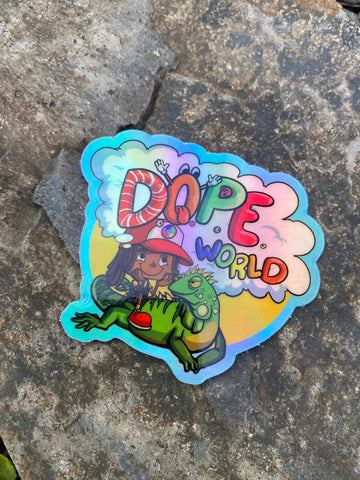 DOPE WORLD- “Daydream” -holographic sticker